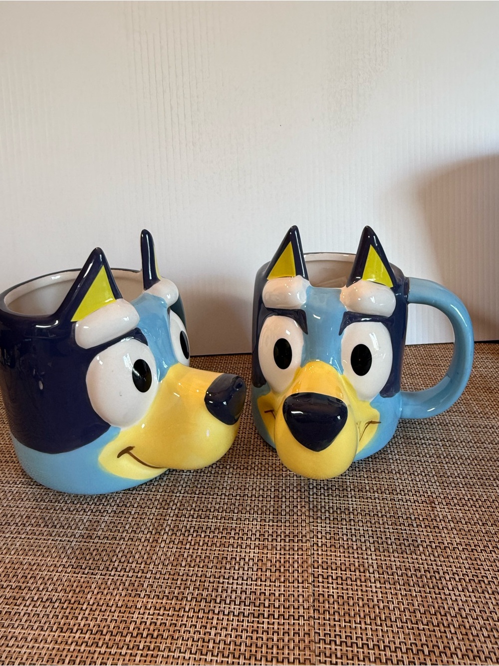 Bluey Character Ceramic Mug (Pair) - Blue & Yellow